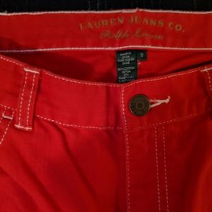 Ralph Lauren Polo size 10 women's bright red denim - EUC